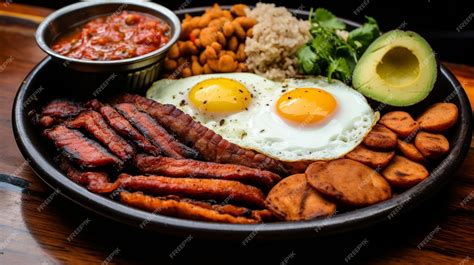 Bandeja Paisa! A Hearty Colombian Feast Bursting with Savory Meats and Vibrant Andean Vegetables